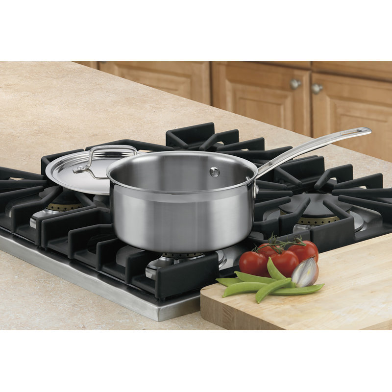Stainless Steel 2-Quart Saucepan with Lid and Cool Grip Handle