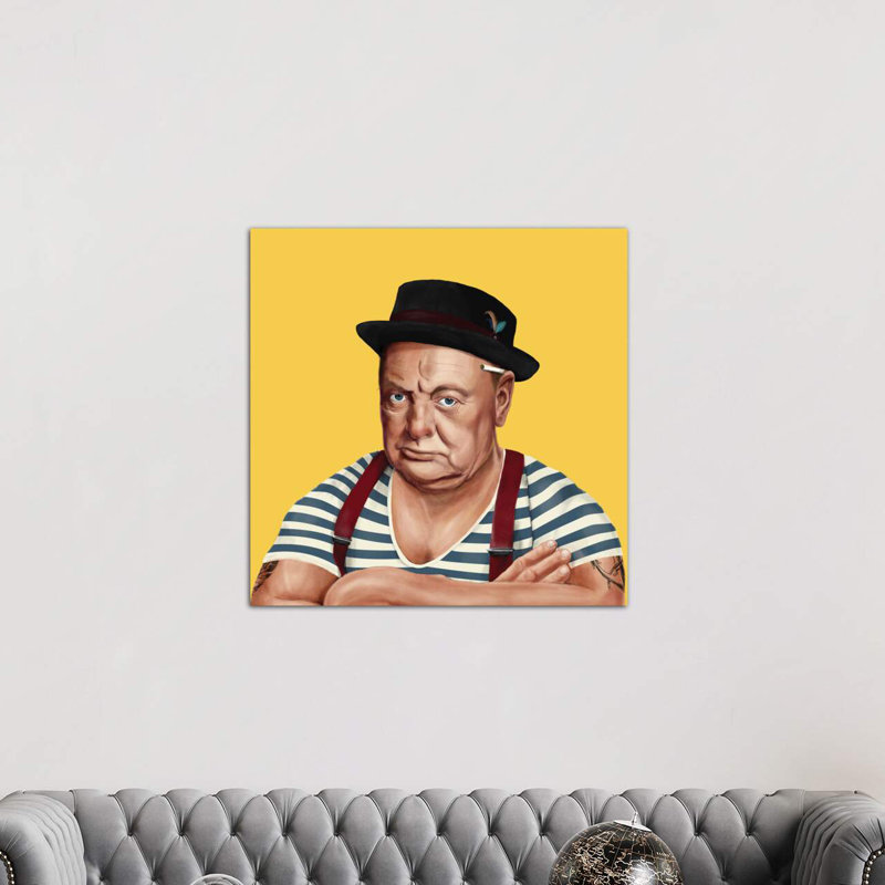 « winston churchill » par amit shimoni-impression, H 12 po x l 12 po x P 1,5 po, Toile tendue