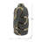 D7x14" Black Ceramic Vase With Abstract Gold Swirl Accents
