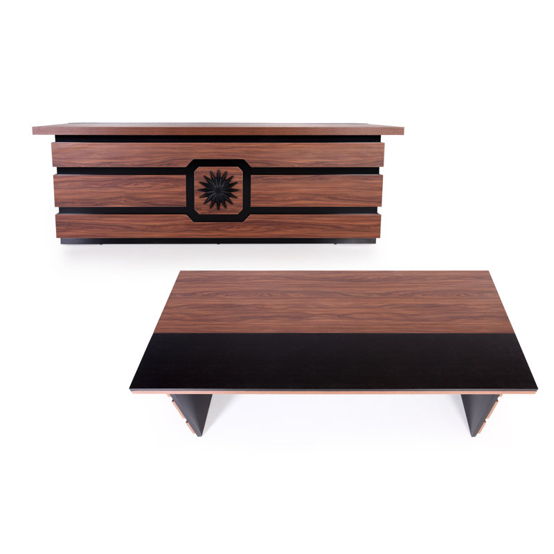 4 Piece Executive Desk Office Set