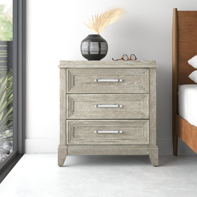 Belmar 3 Drawer Nightstand w/ Stained Drawers