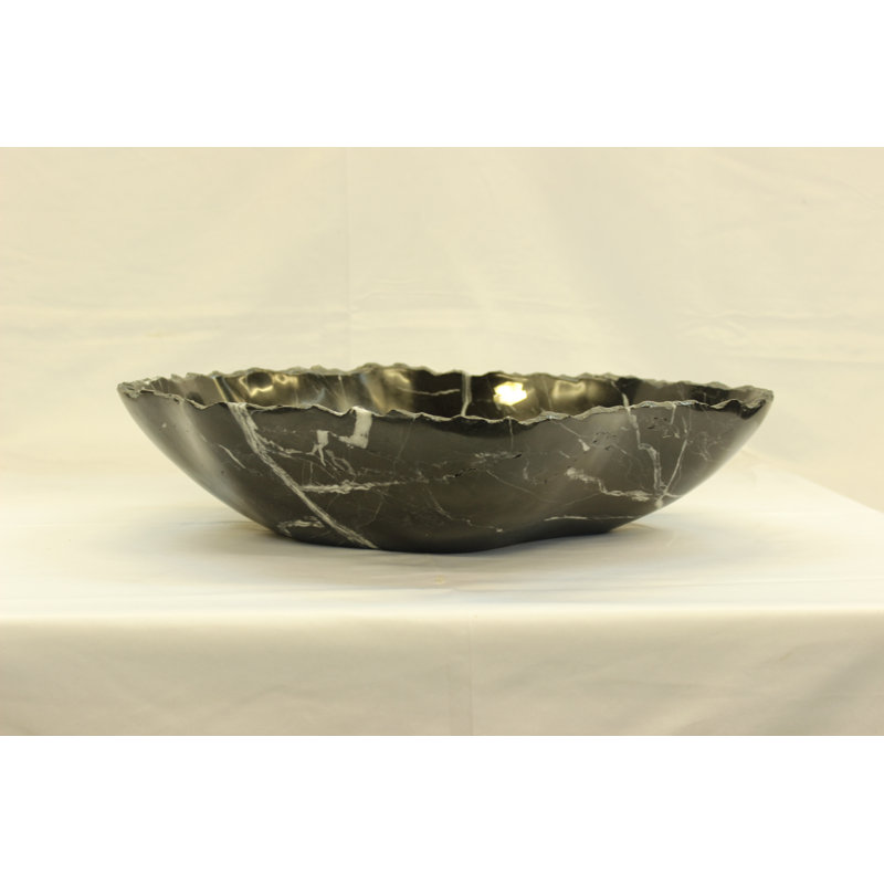 Centre de table en marbre noir perle