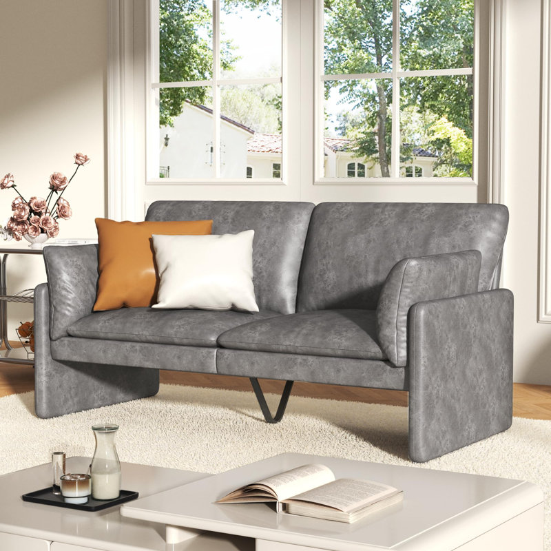 Shellene 2 Seater Teddy Sofa, Grey