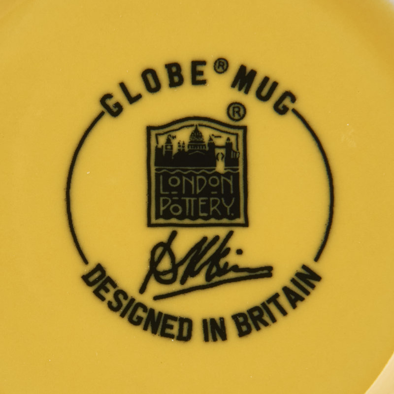 Globe Stoneware Mug, Yellow, 4