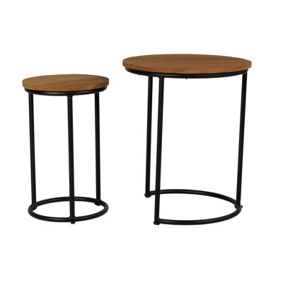 Sunset Outdoor Round Teak Side Table