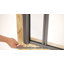 Porte moustiquaire à roulettes rétractable l 32-36 po x H 80 po RS6-127122520