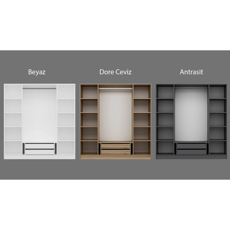 Modern White Wardrobe, 100% Melamine Coated Particle Board, 70.9 x 82.7 x 20.5 inches | Durable & Stylish Design, Perfect for Organizing Clothes & Accessories | Sleek Solid Color Storage Solution for Any Bedroom
