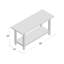 Banc rustique avec 1 tablette Jodh, en bois massif antique, parfait pour les meubles d'appoint et occasionnels-1362884545