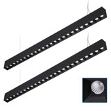 LED 4" Linear Pendant Light Dimmable Ceiling Suspended Light Fixture Cool White