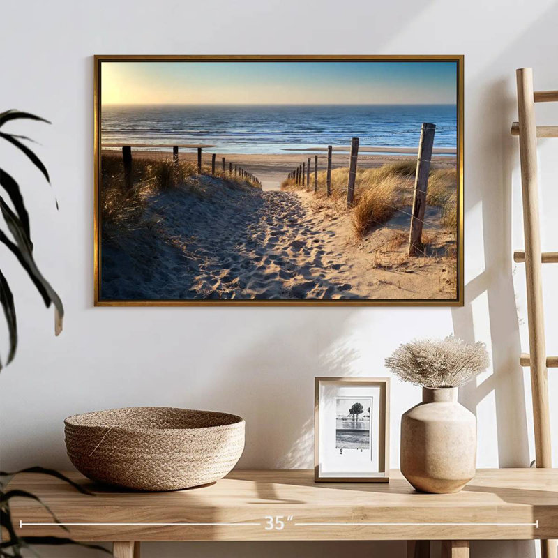 Path to North Sea Moxley, Cadre flottant doré, 25 po x 17 po