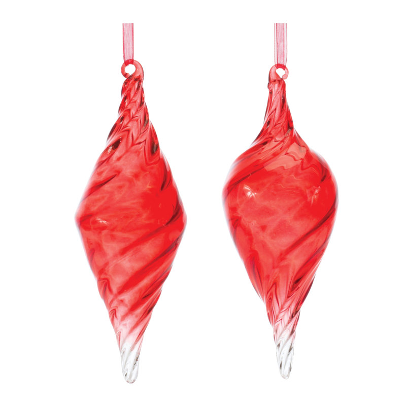 7.25'' Glass Holiday Shaped Ornament