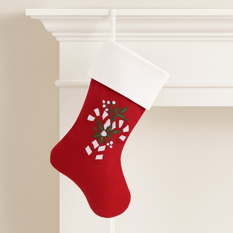 Chaussette de Noël brodée