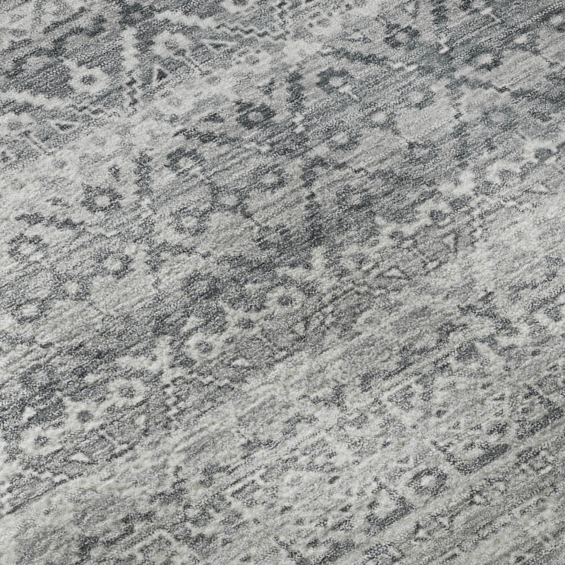 Premium Machine Washable Mayfield AMF2101 Striped Rug, Gray, 10' x 14'