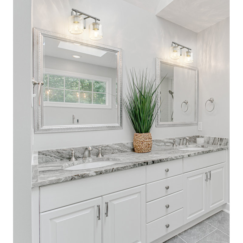 Meuble-lavabo 2 lumières Braggs, Nickel brossé