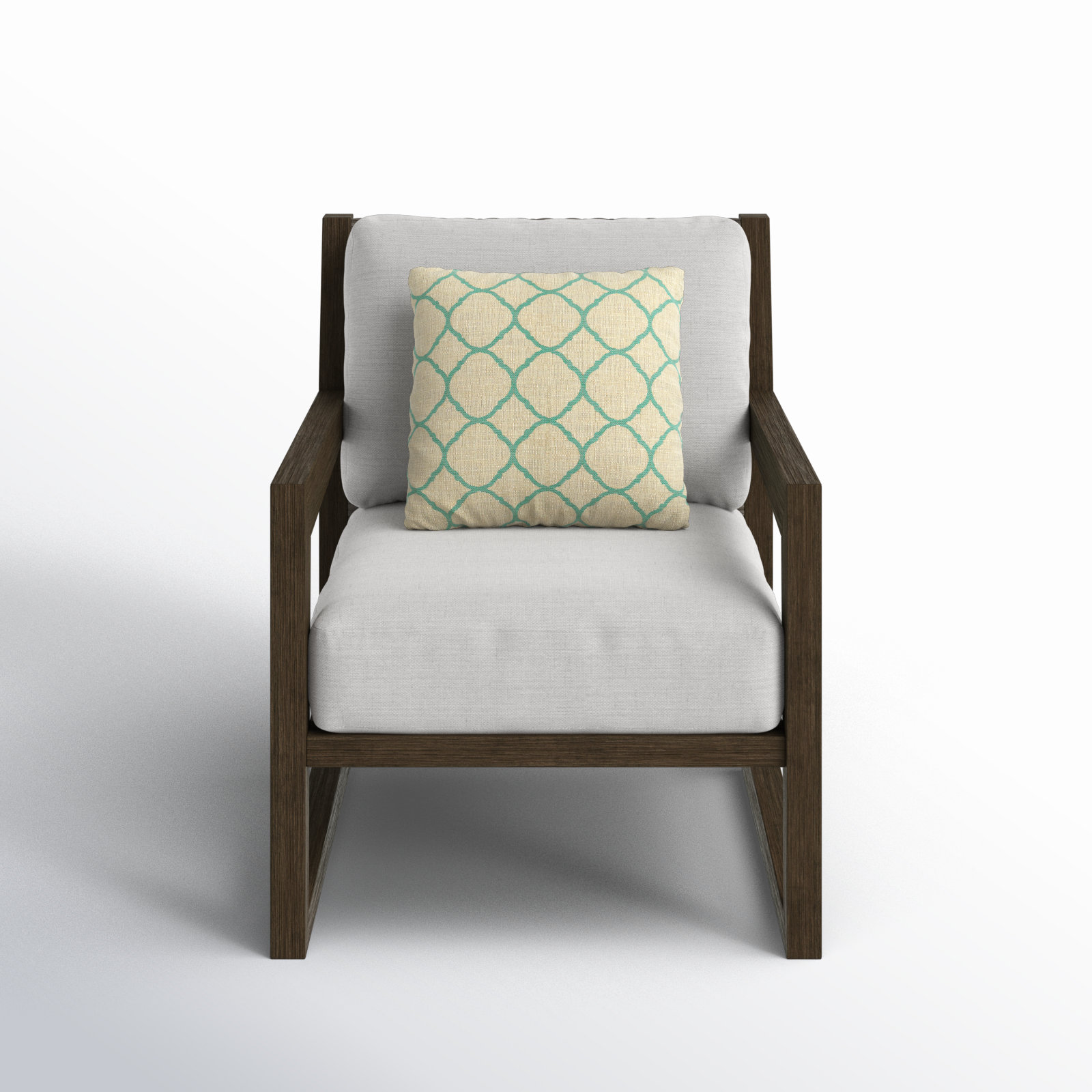 Acacia Patio Lounge Chair, 	Light Gray/Light Brown