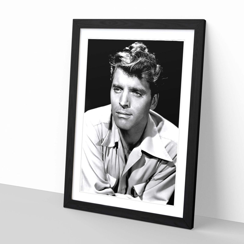 Burt Lancaster Framed Photographic - Framed Print, Black
