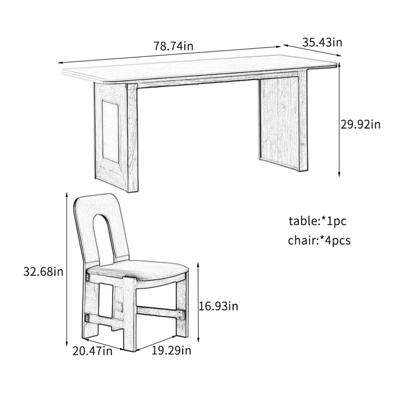 Cansler, 29.92"H x 78.74"L x 35.43"W