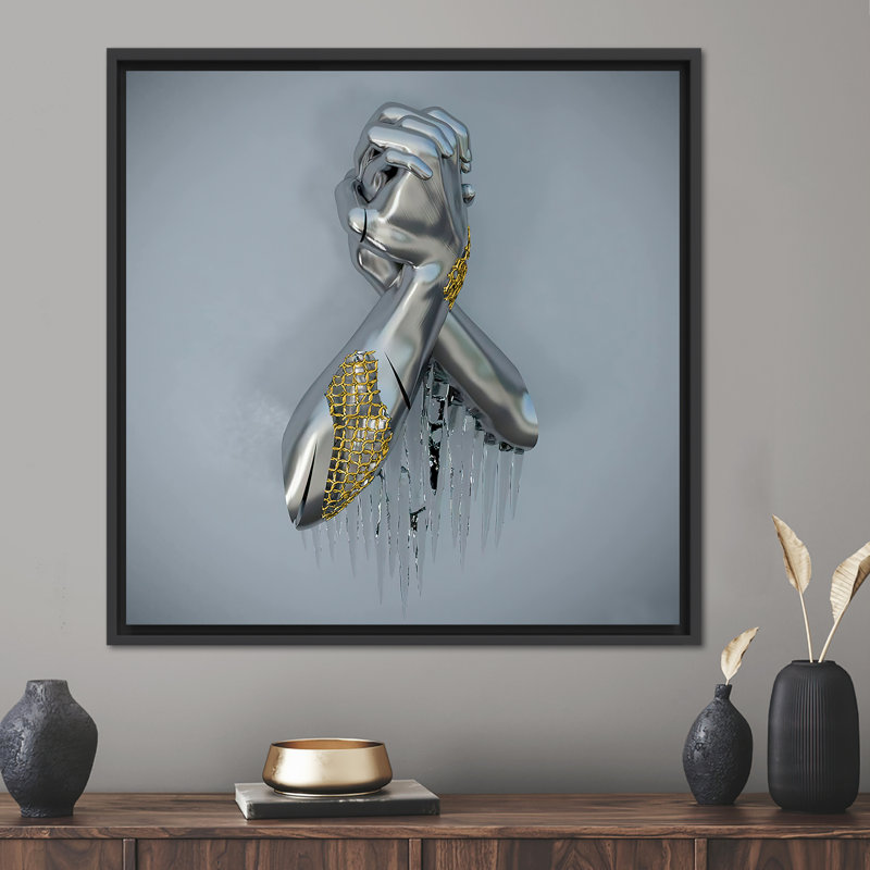 Print on Canvas, Framed Print without Mat, 30 cm H x 30 cm W, Black