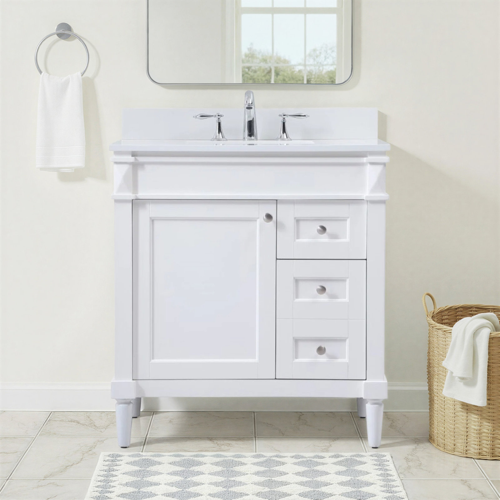 Readington 32'' Single Bathroom Vanity, White