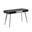 Mid Century Desk With USB Ports And Power Outlet, Modern Writing Study Desk With Drawers, Multifunctional Home Office Computer Desk Black-483008742