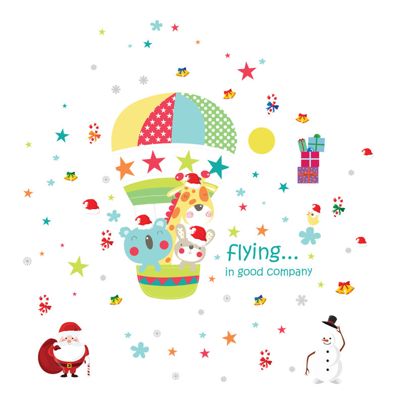 Décalcomanie murale recherche de père noël