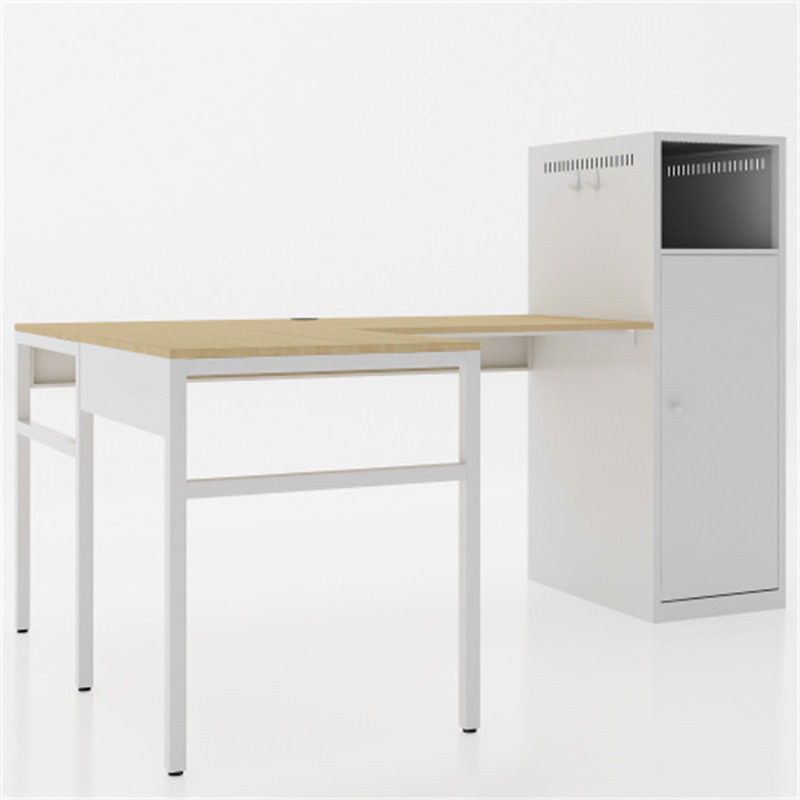 Bureau en L, Beige / Blanc