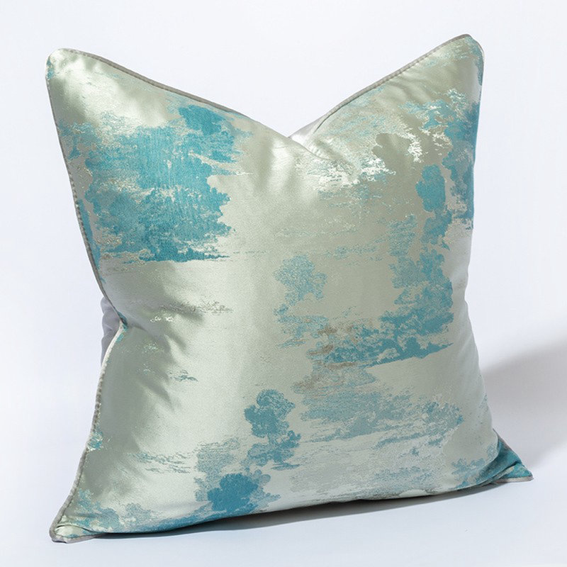 Housse de coussin réversible Abstract, Abstrait bleu, H 18 po x l 18 po