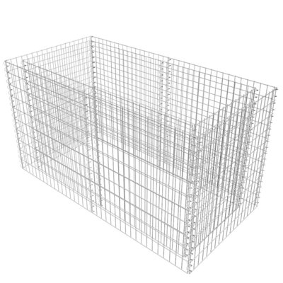 Lit surélevé de jardin vidaXL en acier galvanisé argenté 70,9 x 35,4 x 39,4 po