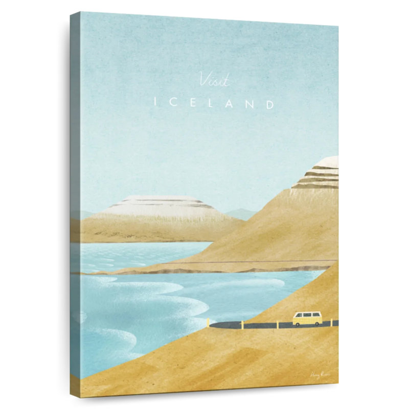 Affiche de voyage Nicci Islande, H 36 po x l 24 po