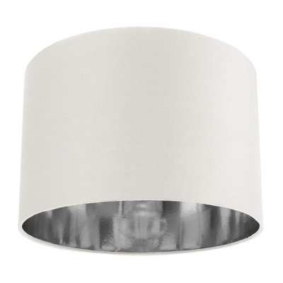 Contemporary Cotton Lamp/Light Shade with Shiny Paper Inner