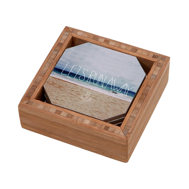 Mcmiller Wood Square 4 Piece Coaster Set