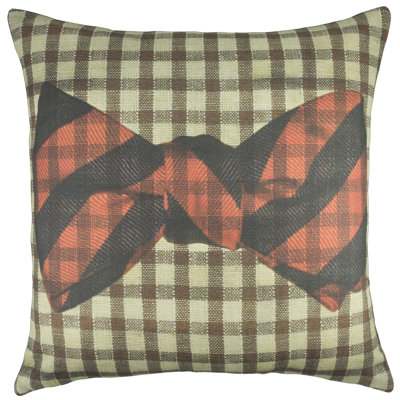 Plaid Cotton Reversible Throw Pillow