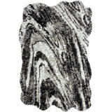 Abstract Area Rug in Black