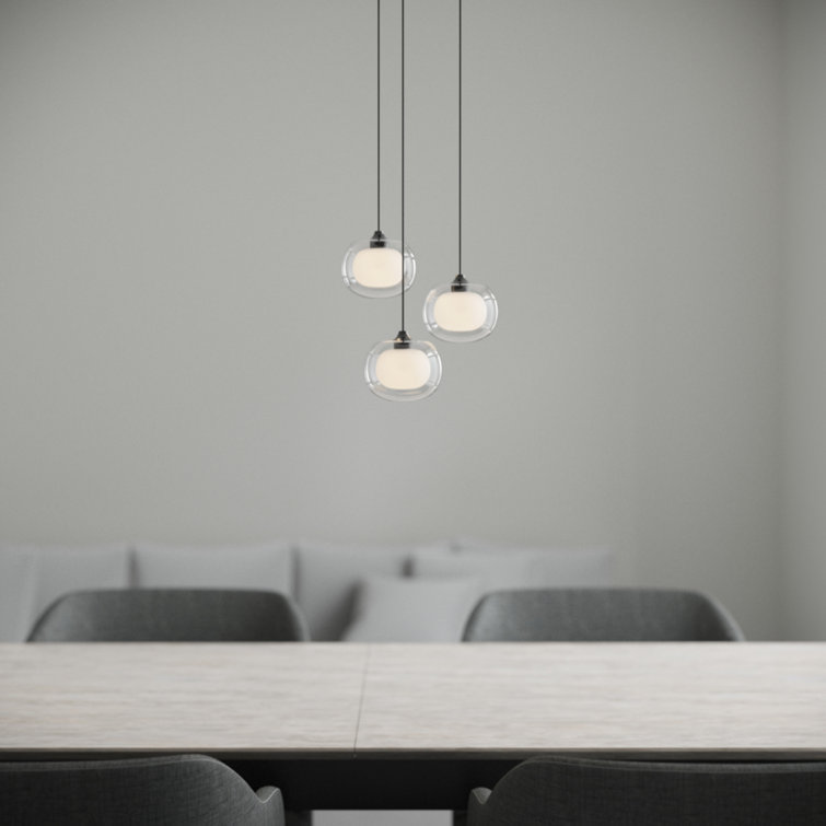 Luminaire suspendu sphère 3 lumières Mission