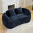 Compression Sofas, Dark Blue Chenille 2 Seat Modern Compact Home Couch