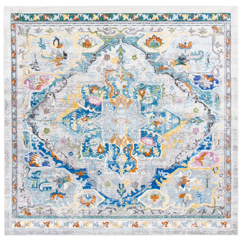 Bruckmann Performance Oriental Rug, Square 6'5"