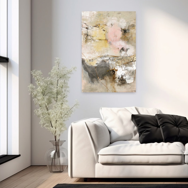 Art contemporain abstrait Artcast, H 36 po x l 24 po