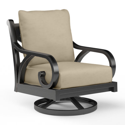 Monterey Swivel Patio Lounge Chair with Sunbrella® Cushions