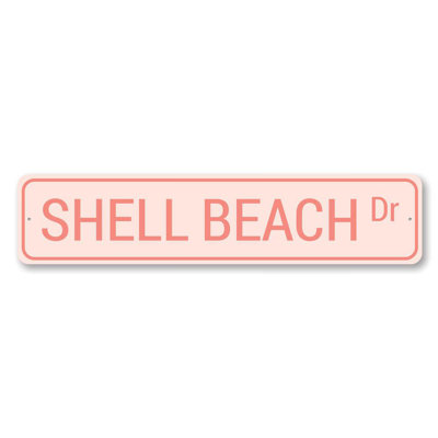 Plaque en aluminium Shell Beach Drive