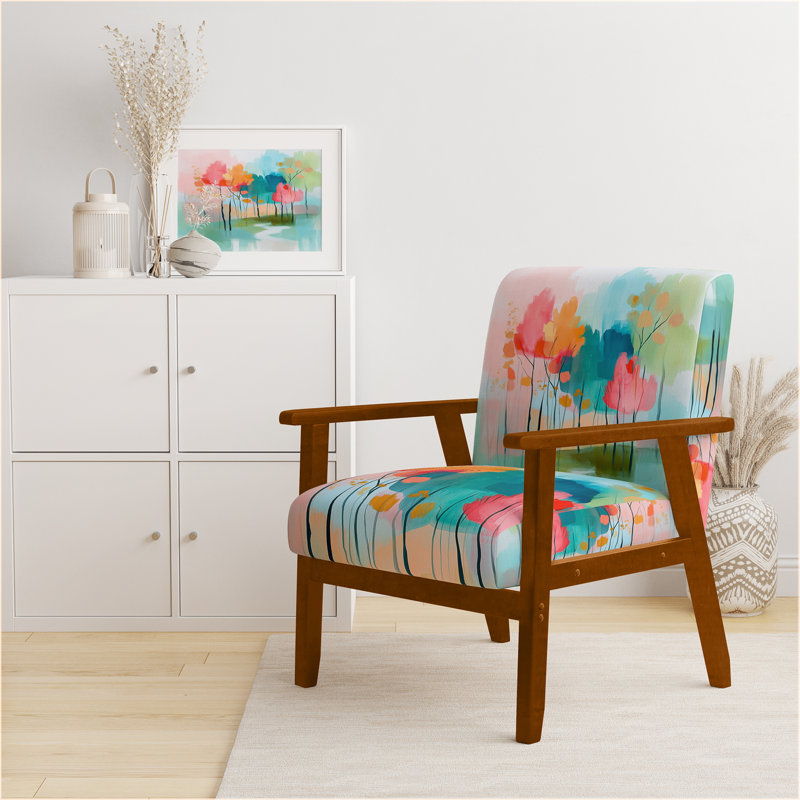 Chaise rembourrée Forest, Brown Square Arms