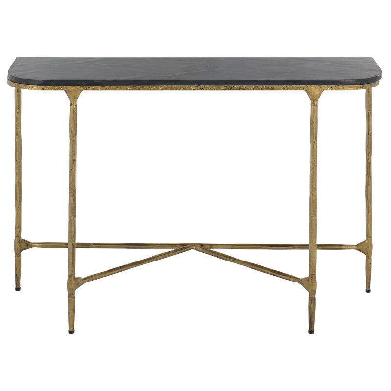 Janowsky Metal Console Table, Black