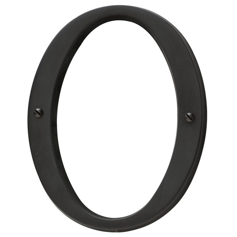 4.75" H Brass House Number, Bronze Black, 0