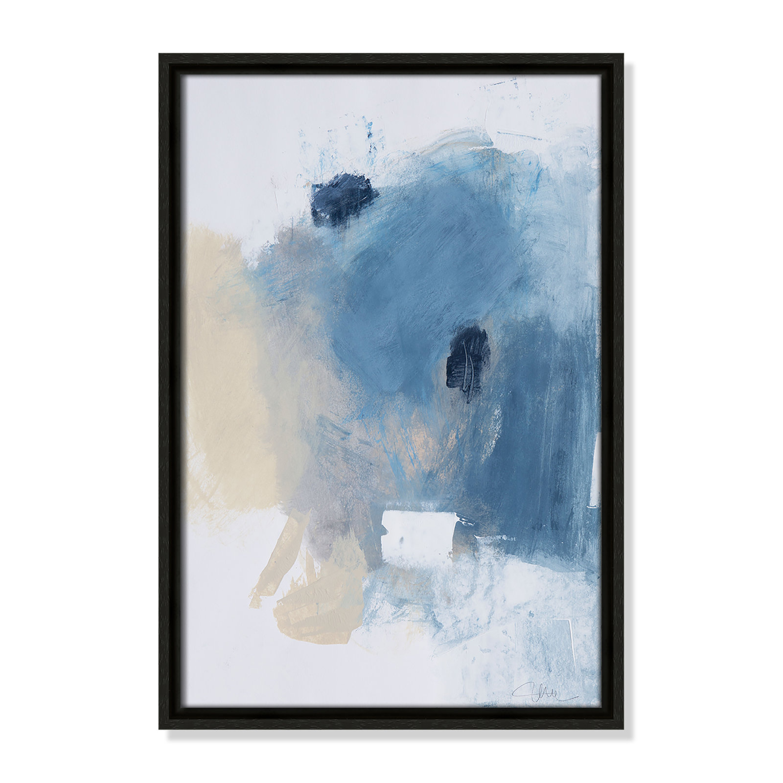 Coastal Carnival Collection "Coastal Carnival I" Print, Espresso Floater Framed Canvas, No Mat, 19.5" H x 13.5" W x 2" D