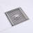 FINE FIXTURES Square Shower Floor Drain, 4 inch Slotted Grate Design, 10-Gauge 304 Stainless Steel, Center Outlet, Fast Drainage, Hair Strainer Included-126703045