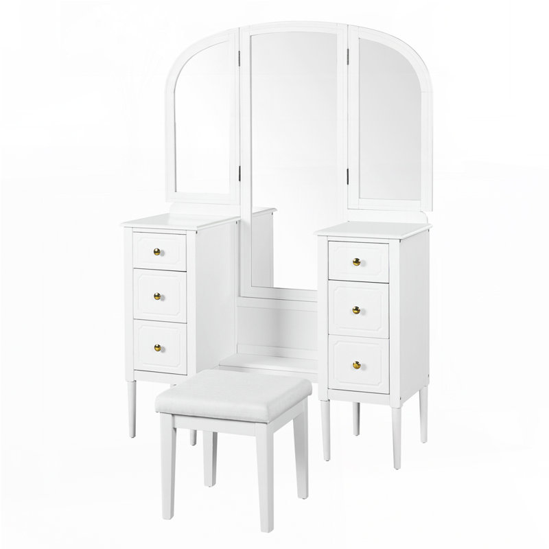 Camyla 46.5'' Modern Makeup Vanity Set