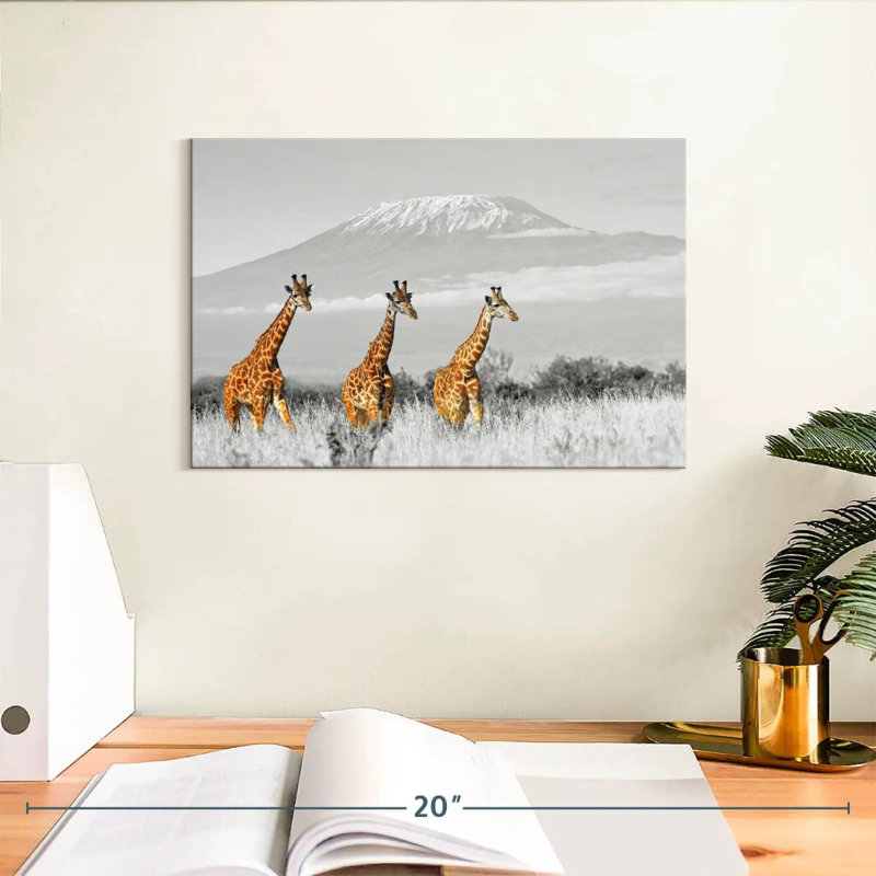 Trio de girafes Brampt, H 8 po x l 12 po