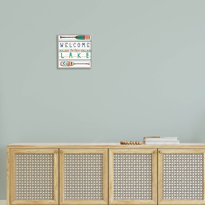 «Welcome To Lake», art mural texturé giclée par Elizabeth Tyndall_aq-509, H 12 po x l 12 po x P 1,5 po