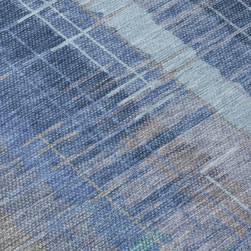 Machine Washable Indoor/Outdoor Millner ACN2261 Stripes Rug, Rectangle 8 pi x 10 pi