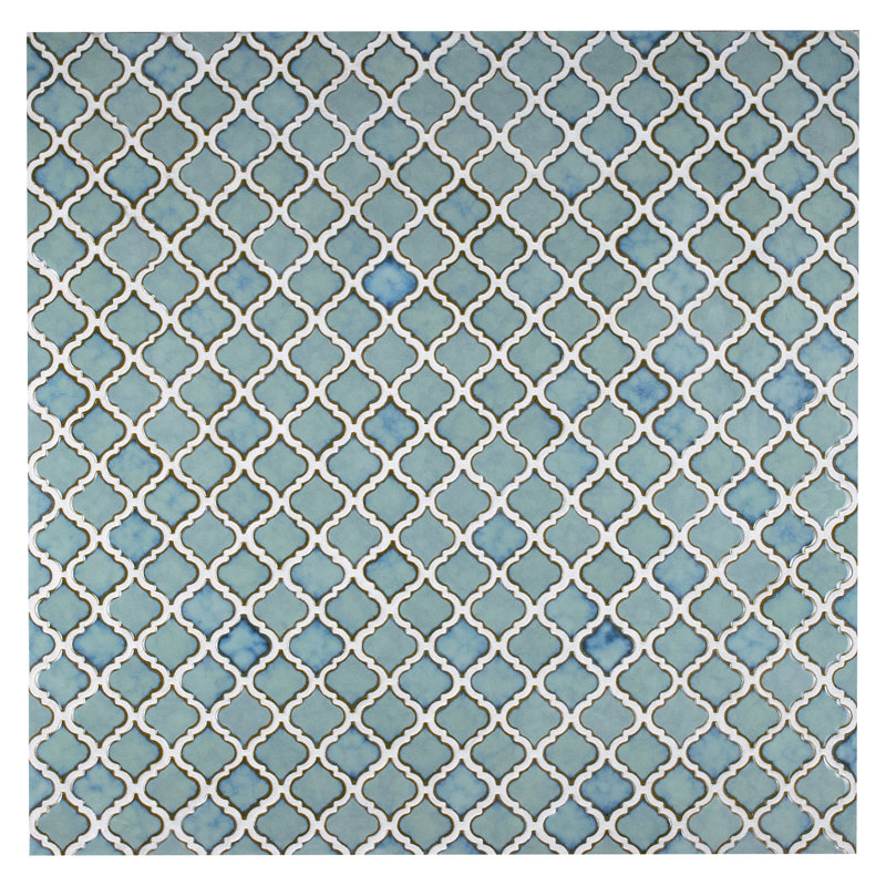 Carreau de mosaïque en porcelaine pour mur et plancher de 2 po x 2 po Hudson Tangier, Marin