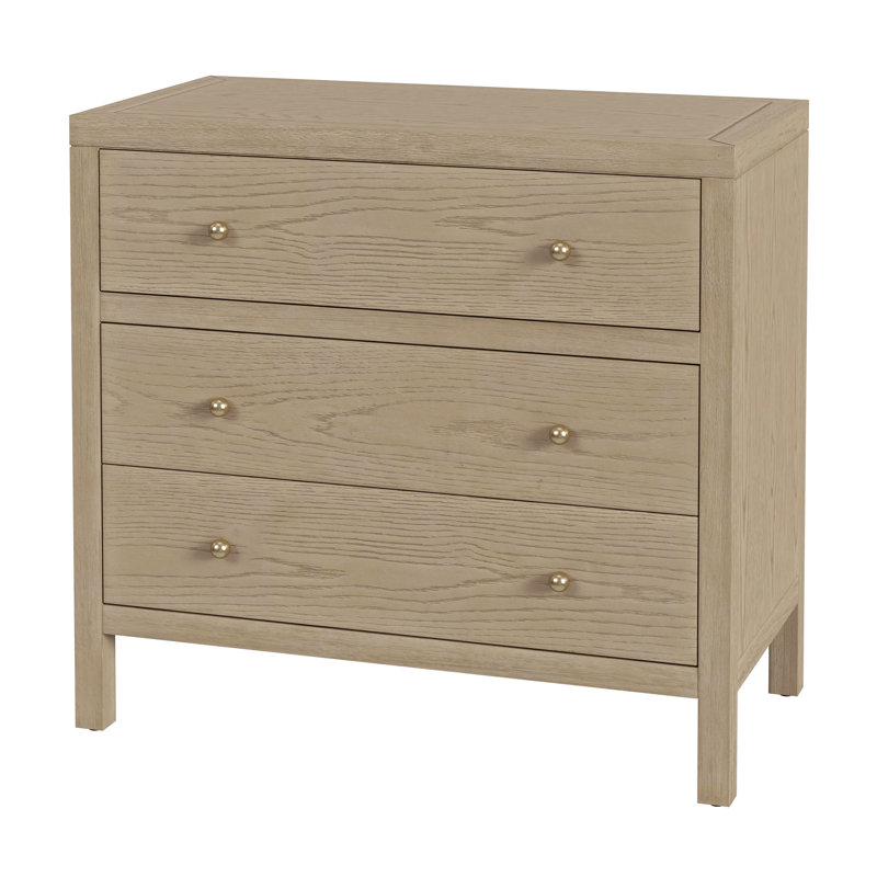 Nora 3-Drawer Chest, Light Oak